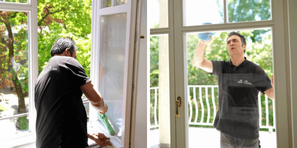 Einsatz unseres Teams bei einer Wintergartenreinigung