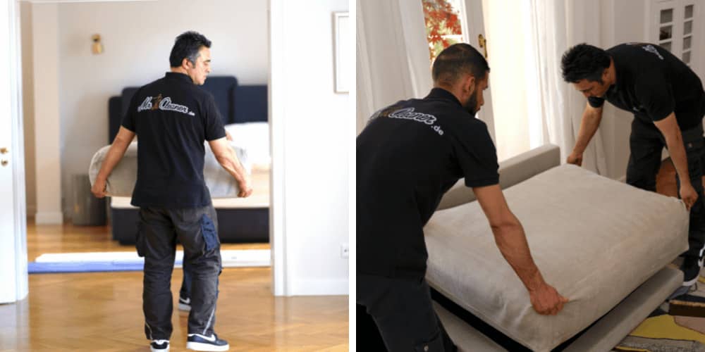 Einsatz unseres Teams bei der Polsterreinigung
